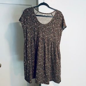 Pact Women’s Revive Pop-Over Mini Dress - Grape Leaf Blooms